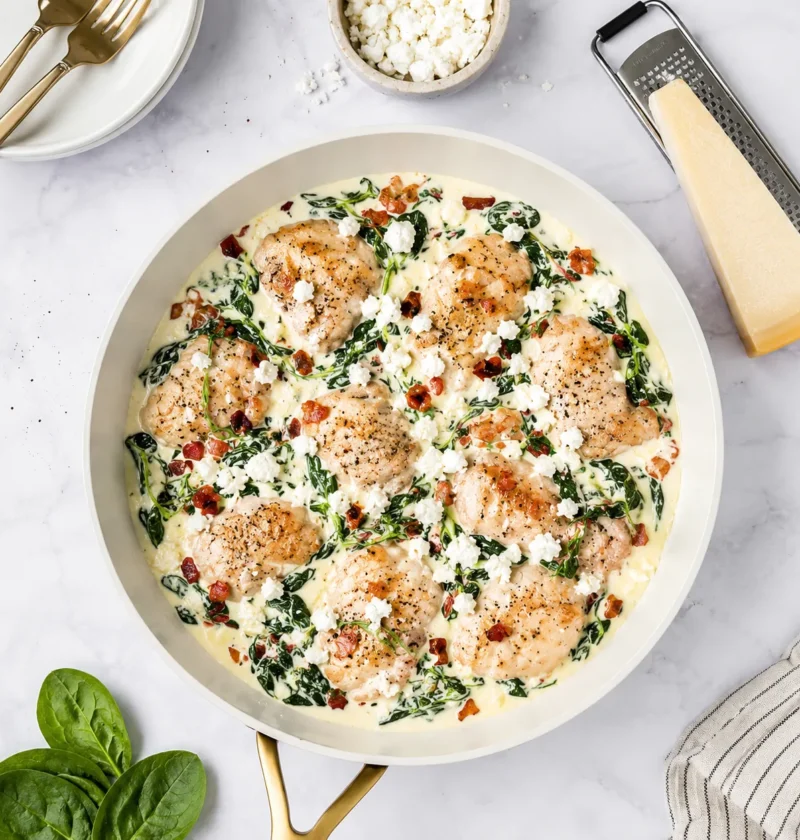 Easy Spinach Feta Chicken