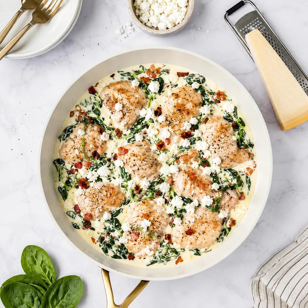 Easy Spinach Feta Chicken (Juicy Stuffed Chicken Breast)