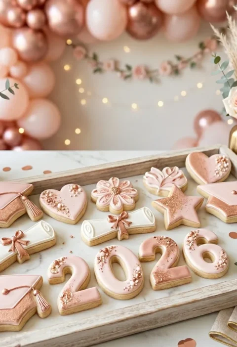 Pink Grad Cookies for Class of 2026
