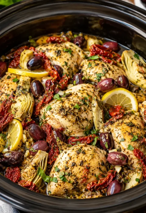 Slow Cooker Mediterranean Chicken