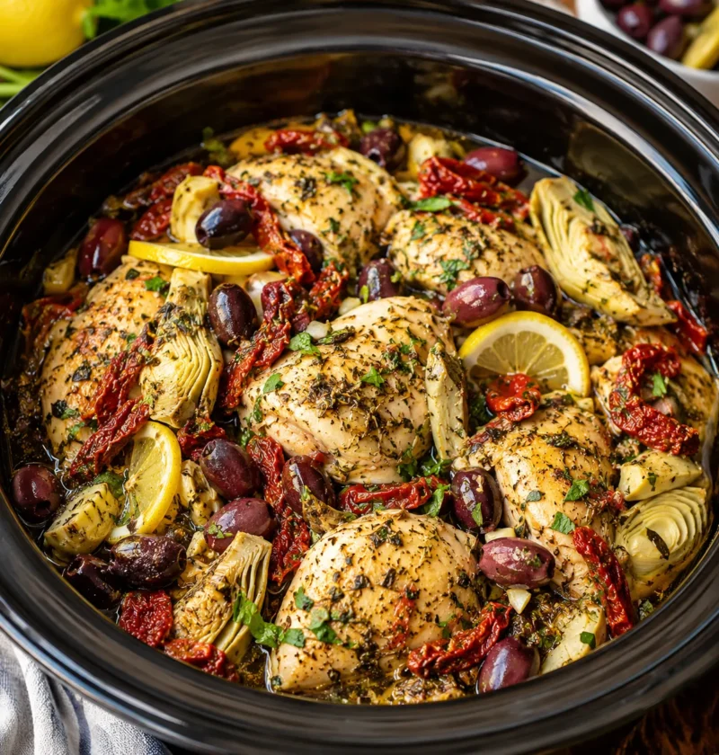Slow Cooker Mediterranean Chicken