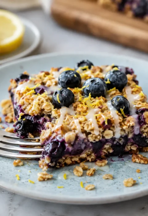 No-Bake Lemon Blueberry Bars