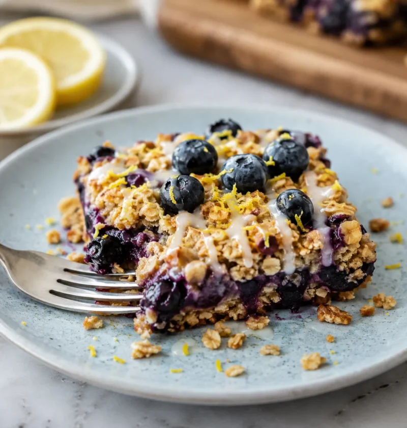 No-Bake Lemon Blueberry Bars