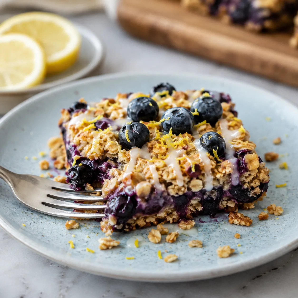 No-Bake Lemon Blueberry Bars