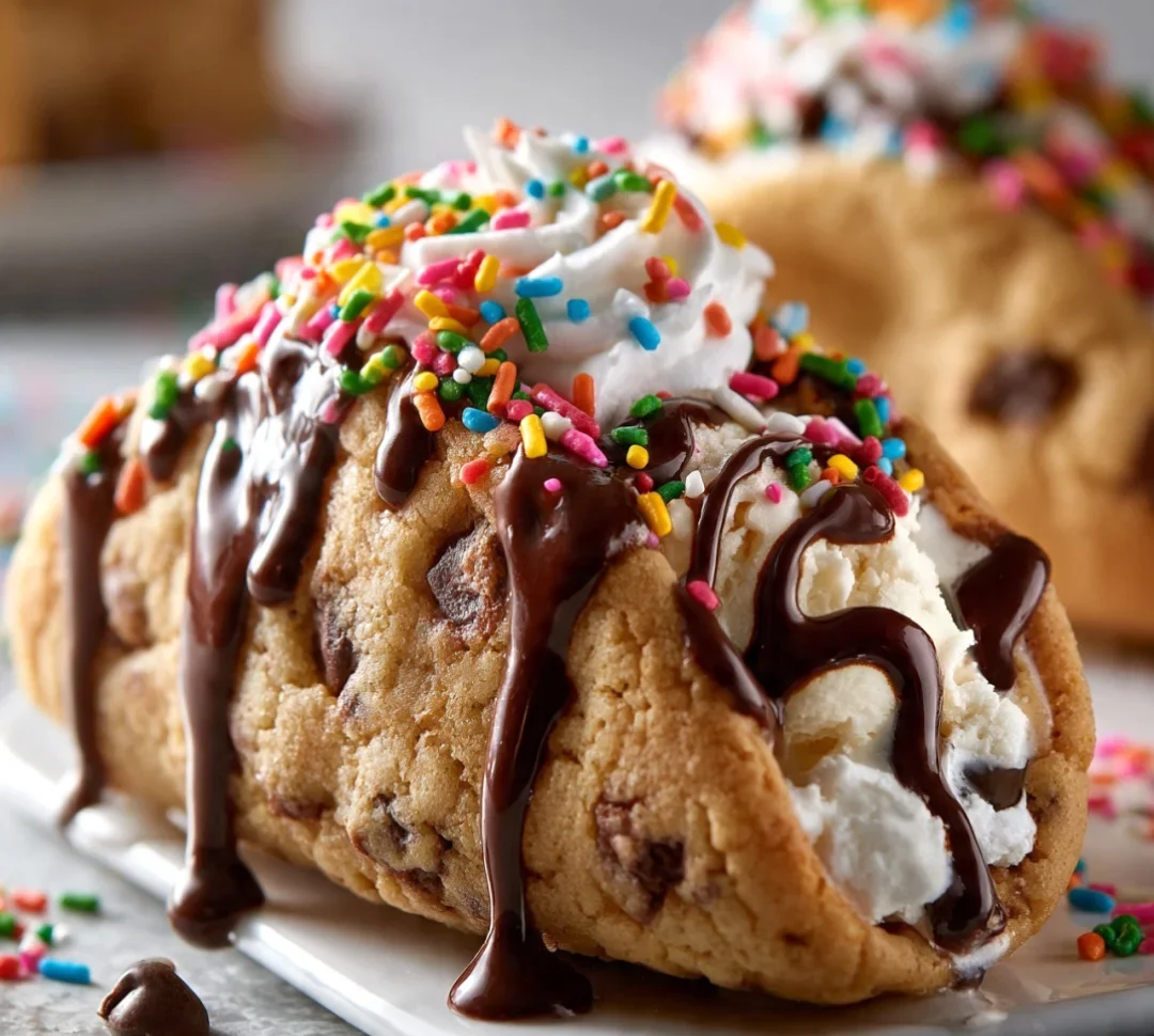 Chocolate Chip Cookie Tacos are a must-try dessert!