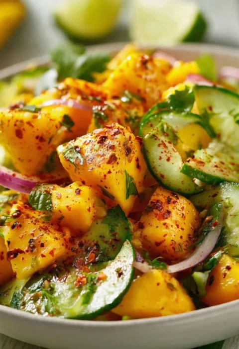 fresh mango cucumber salad