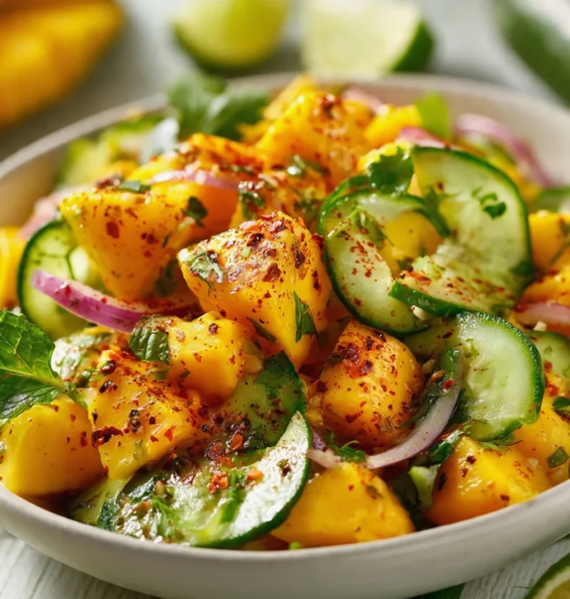 fresh mango cucumber salad