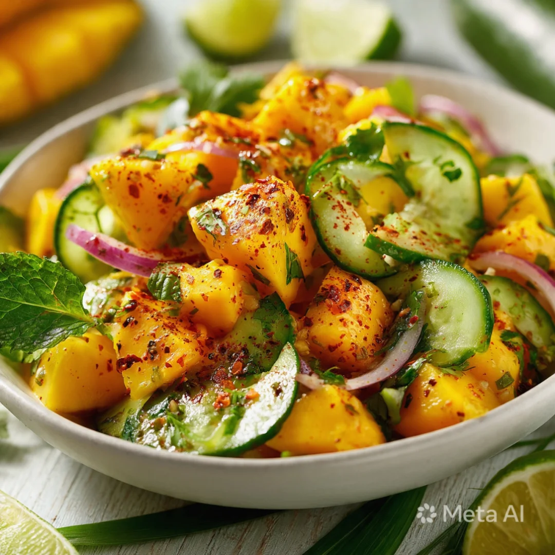 Fresh Mango Cucumber Salad