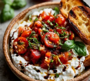 Fresh Ricotta Bruschetta Dip & Delicious and Tasty