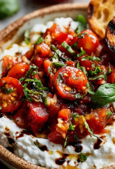 fresh ricotta bruschetta dip