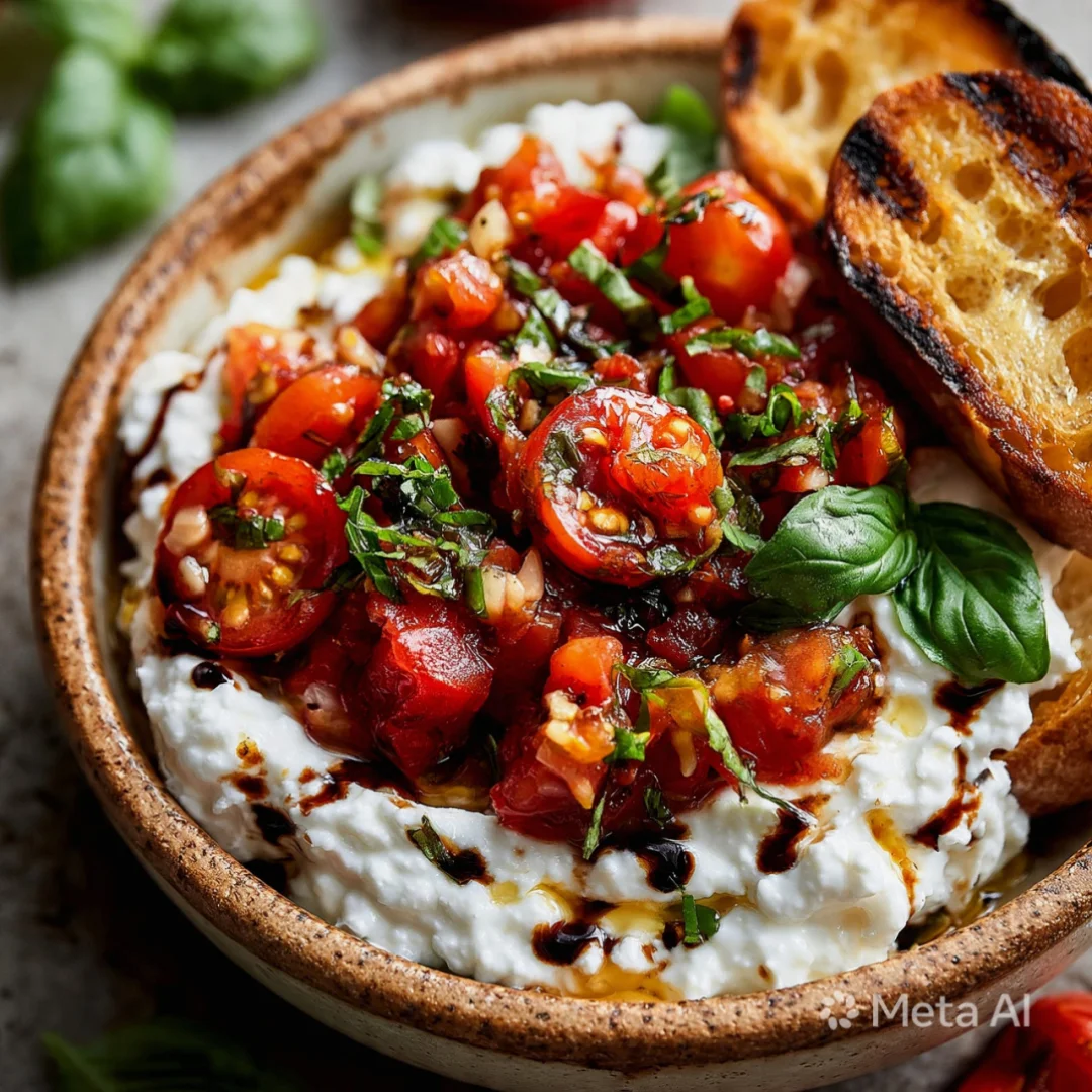 Fresh Ricotta Bruschetta Dip