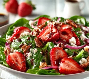 Strawberry Spinach Salad & Easy and Delicious