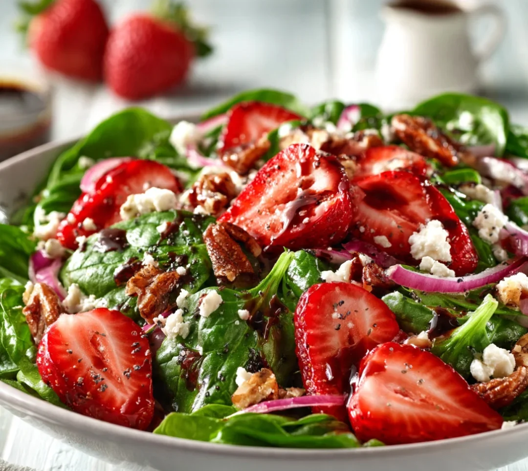 Strawberry Spinach Salad & Easy and Delicious