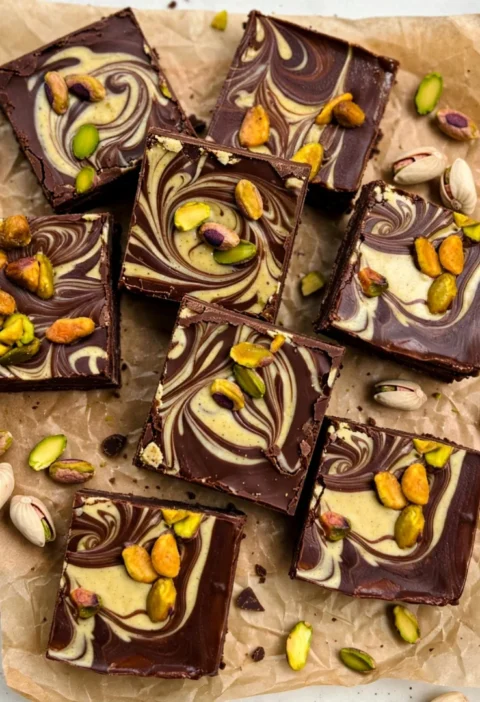 Homemade Pistachio Chocolate Bars