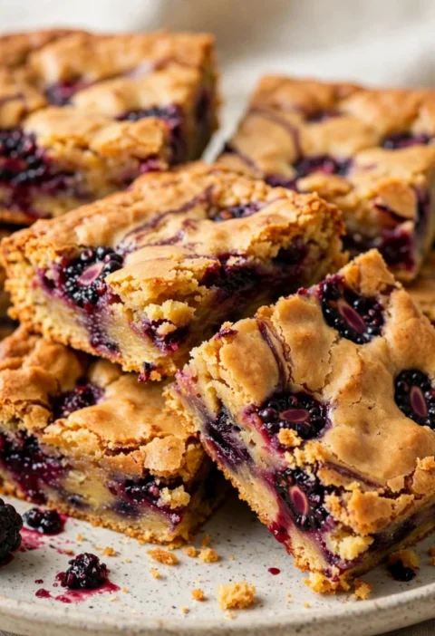blackberry cheesecake blondies