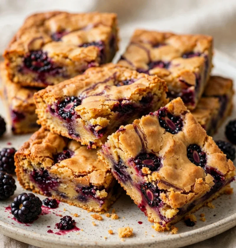 blackberry cheesecake blondies