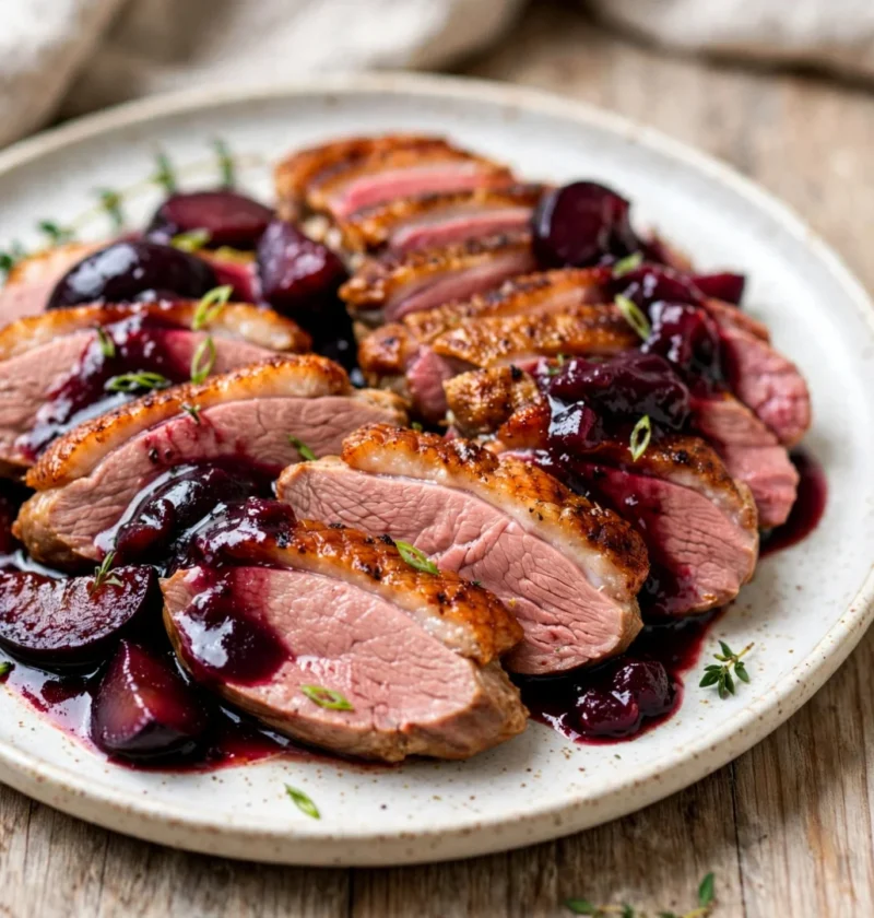 roast duck with plum sauce