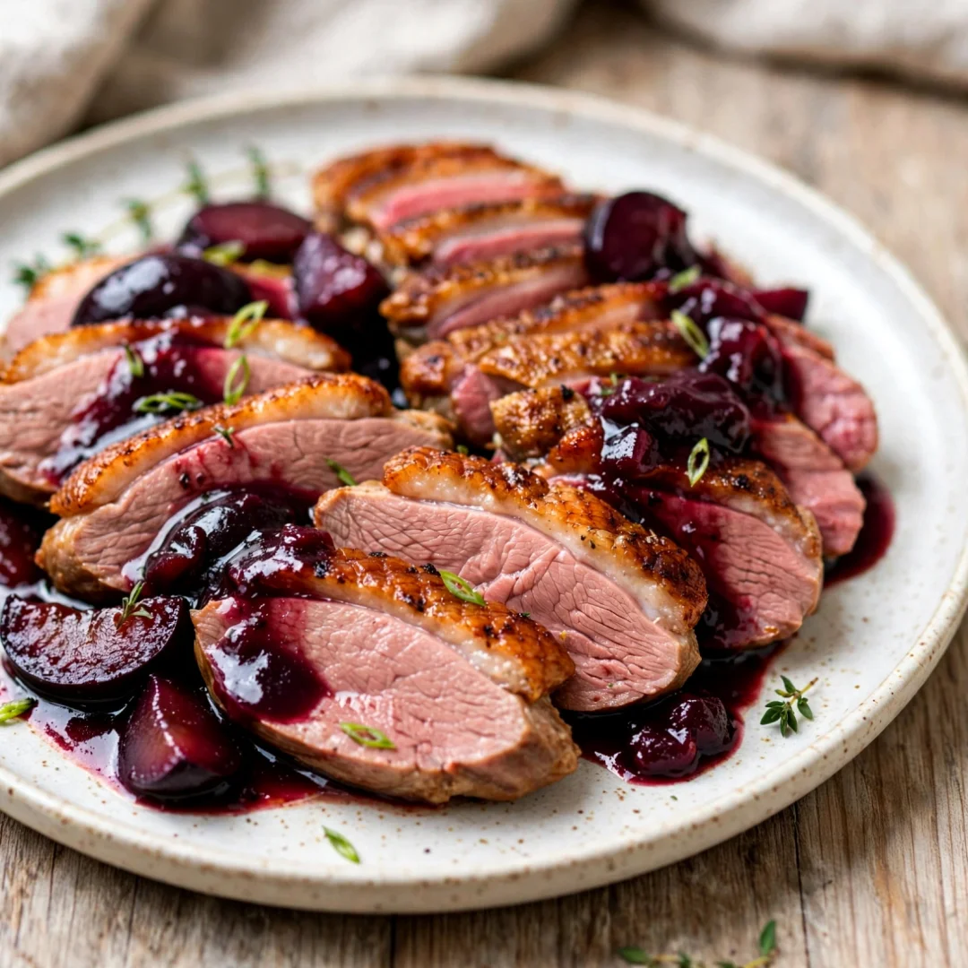 Roast Duck with Plum Sauce