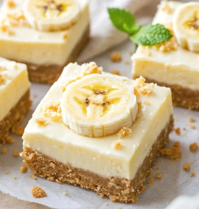 Banana Cream Cheesecake Bars