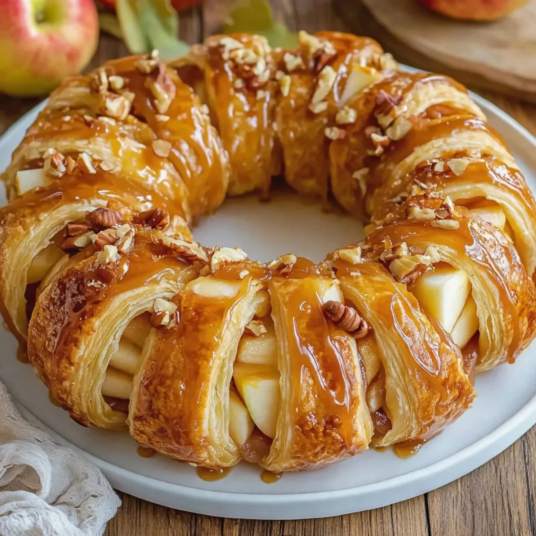 Caramel Apple Cream Cheese Crescent Ring