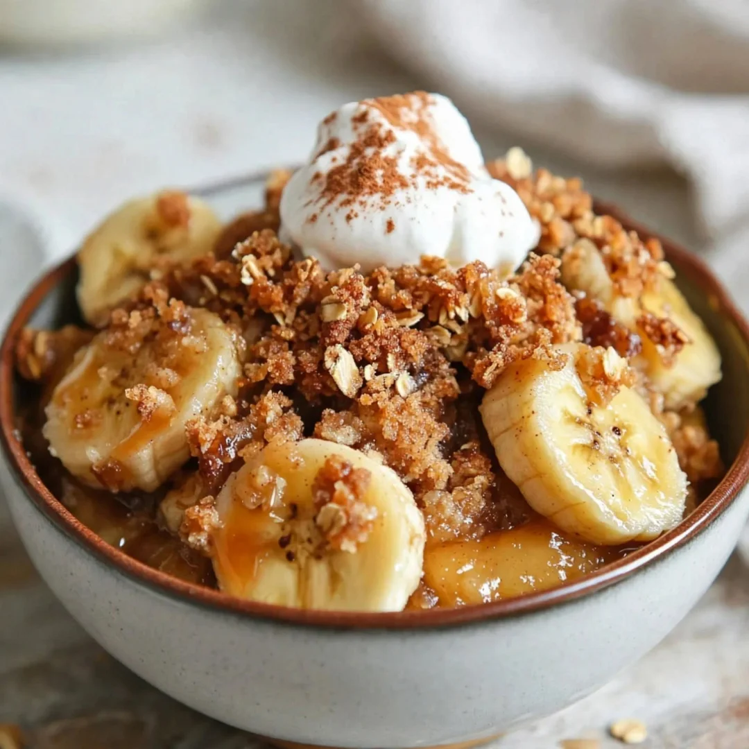 Caramelized Banana Crumble