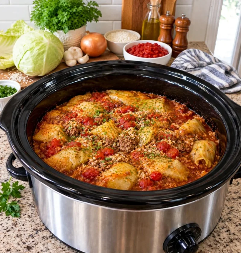 Crockpot Cabbage Roll Casserole