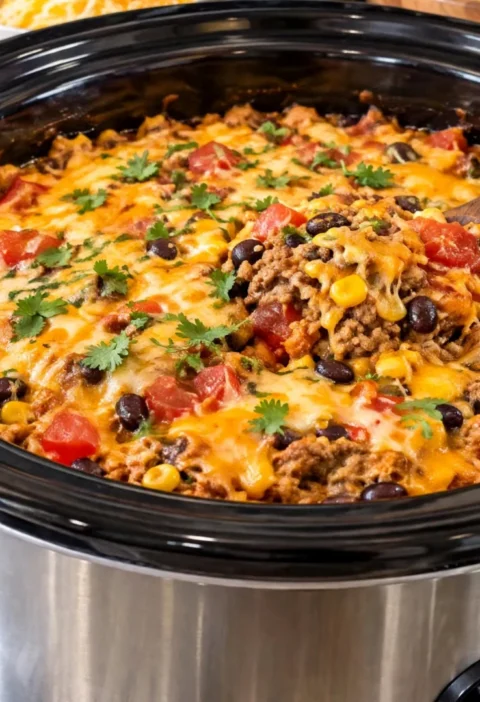 Crockpot Taco Casserole