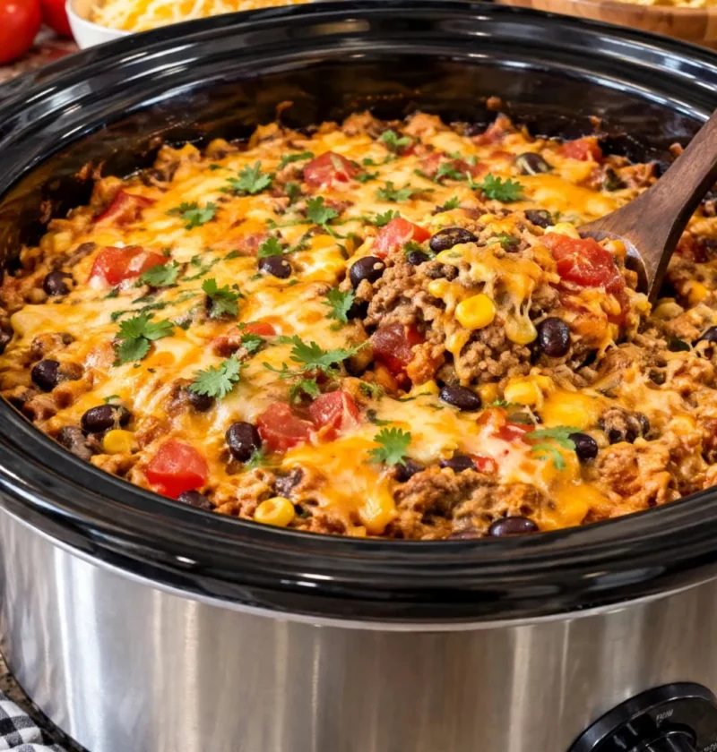 Crockpot Taco Casserole