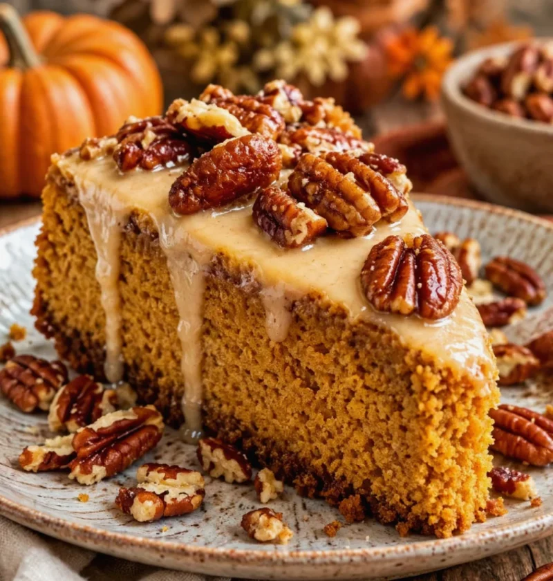 Flourless Maple Pecan Pumpkin Yogurt Cake