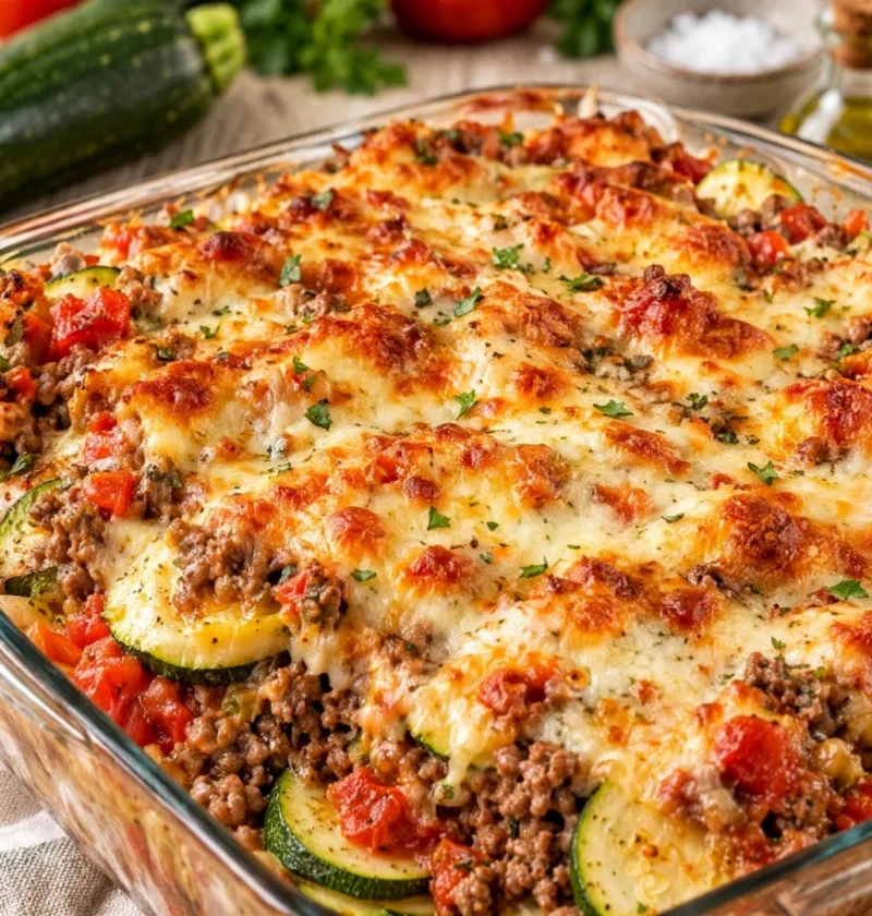 Ground Beef Zucchini Casserole
