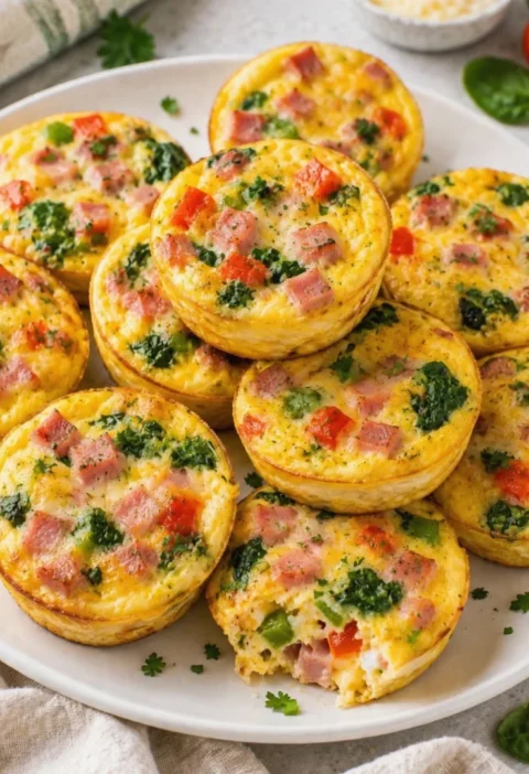 Mini Ham & Cheese and Vegetable Omelettes
