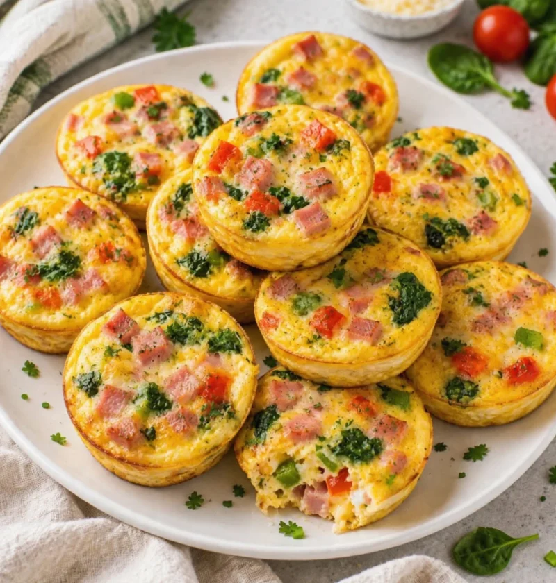 Mini Ham & Cheese and Vegetable Omelettes