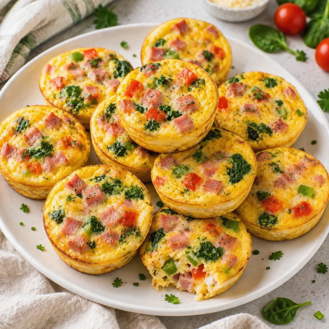 Mini Ham & Cheese and Vegetable Omelettes