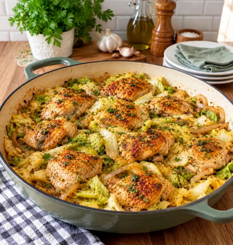 One Pan Chicken and Cabbage