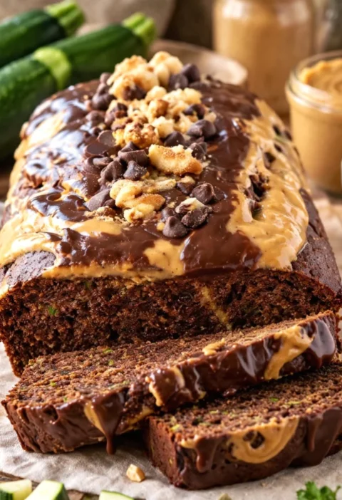 Peanut Butter Chocolate Zucchini Bread
