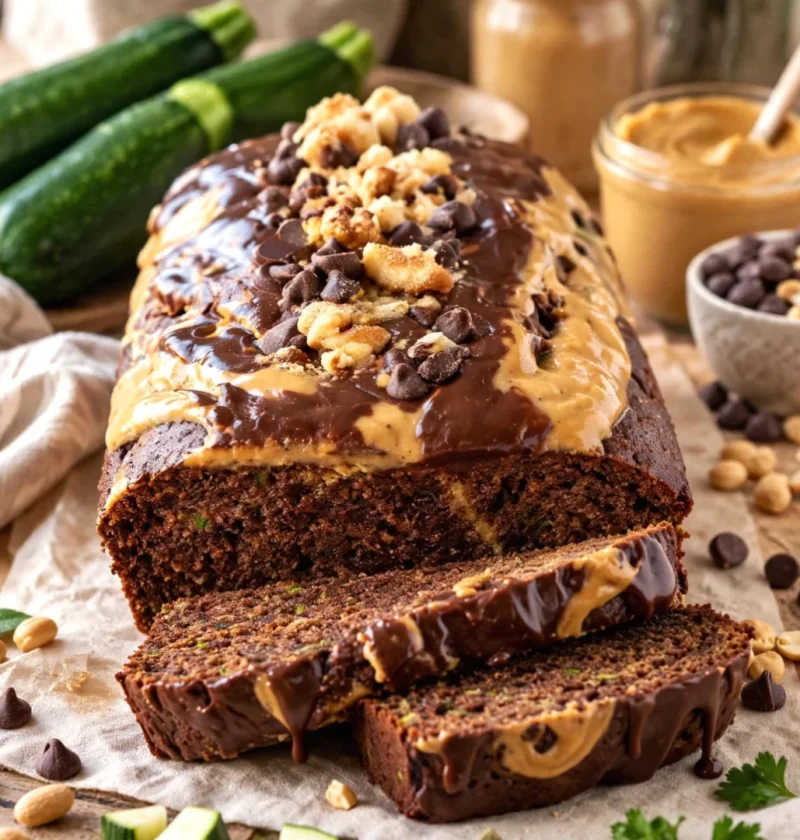 Peanut Butter Chocolate Zucchini Bread