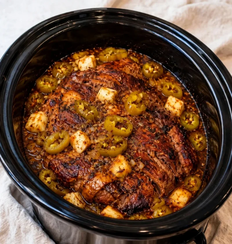 Slow Cooker Spicy Jalapeño Beef Roast