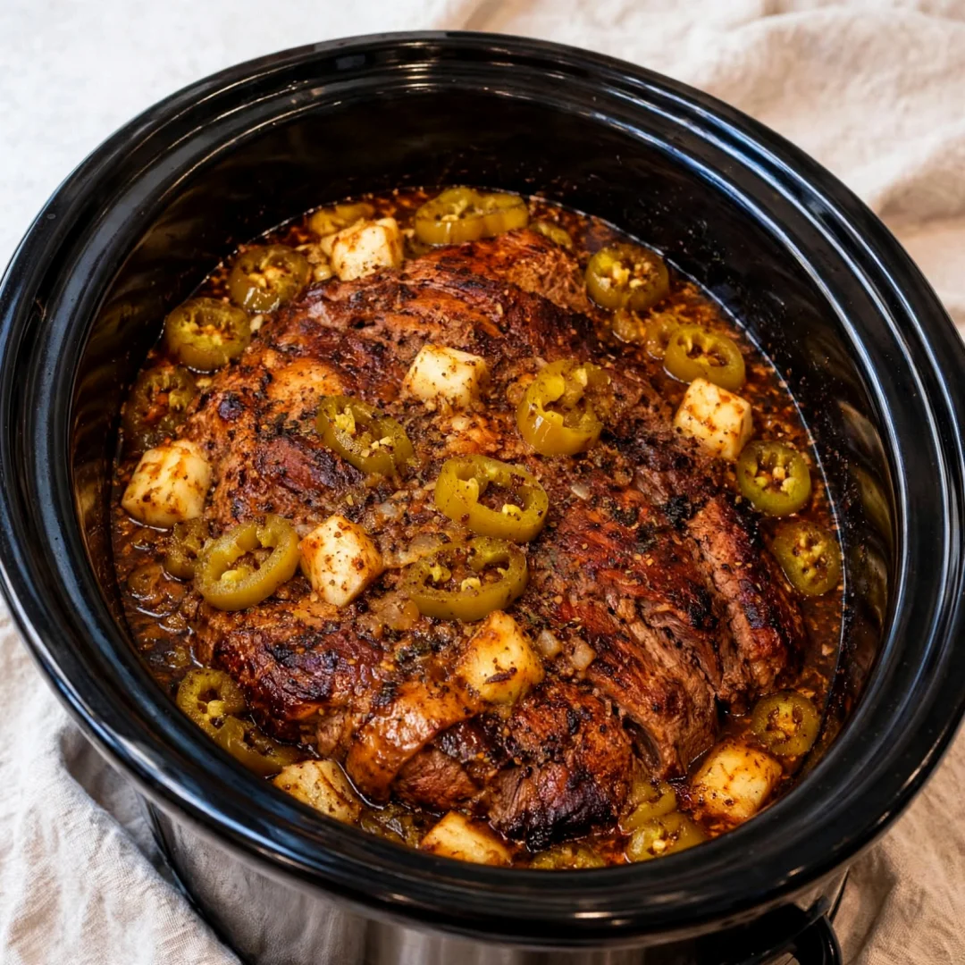 Slow Cooker Spicy Jalapeño Beef Roast