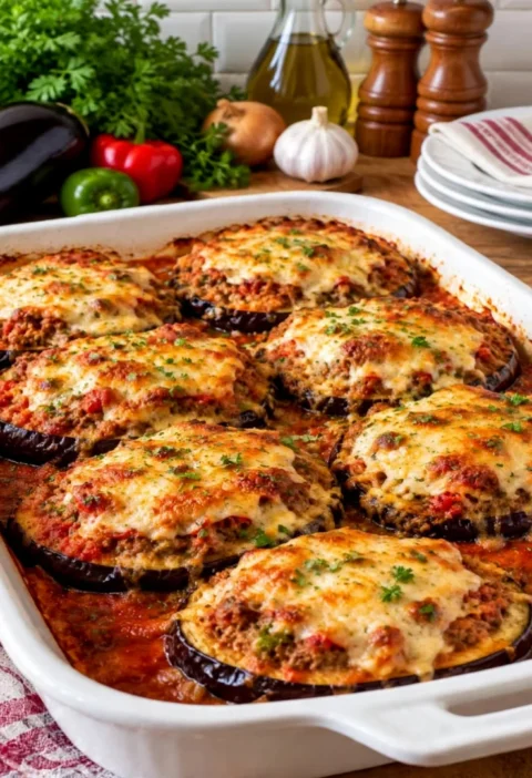 Stuffed eggplant