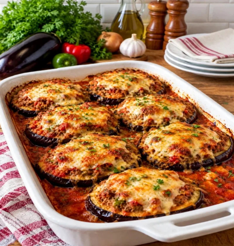 Stuffed eggplant