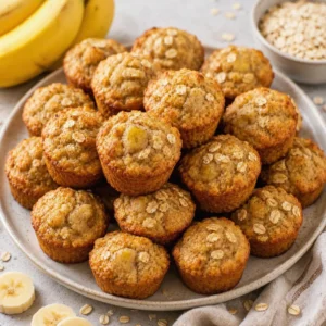 Sweet Peanut-Free Banana and Oat Mini Muffins – Easy and Moist