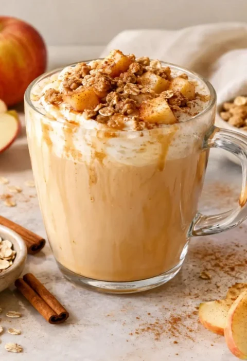 Apple Crisp Oatmeal Milk Latte