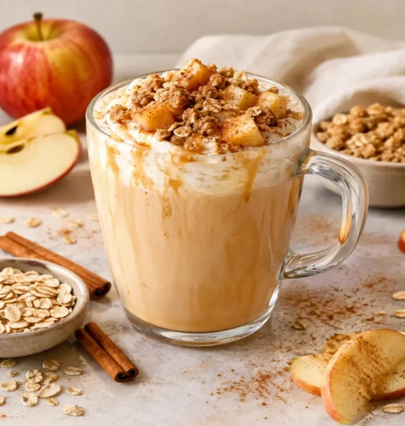 Apple Crisp Oatmeal Milk Latte