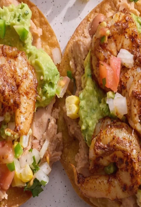 Avocado Shrimp Tostadas