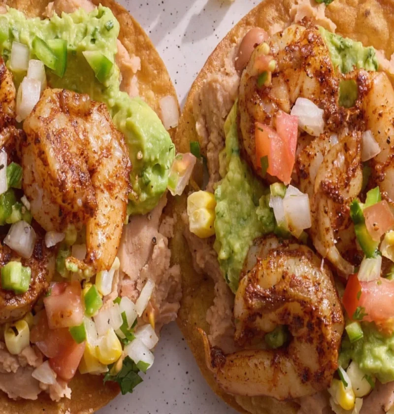 Avocado Shrimp Tostadas