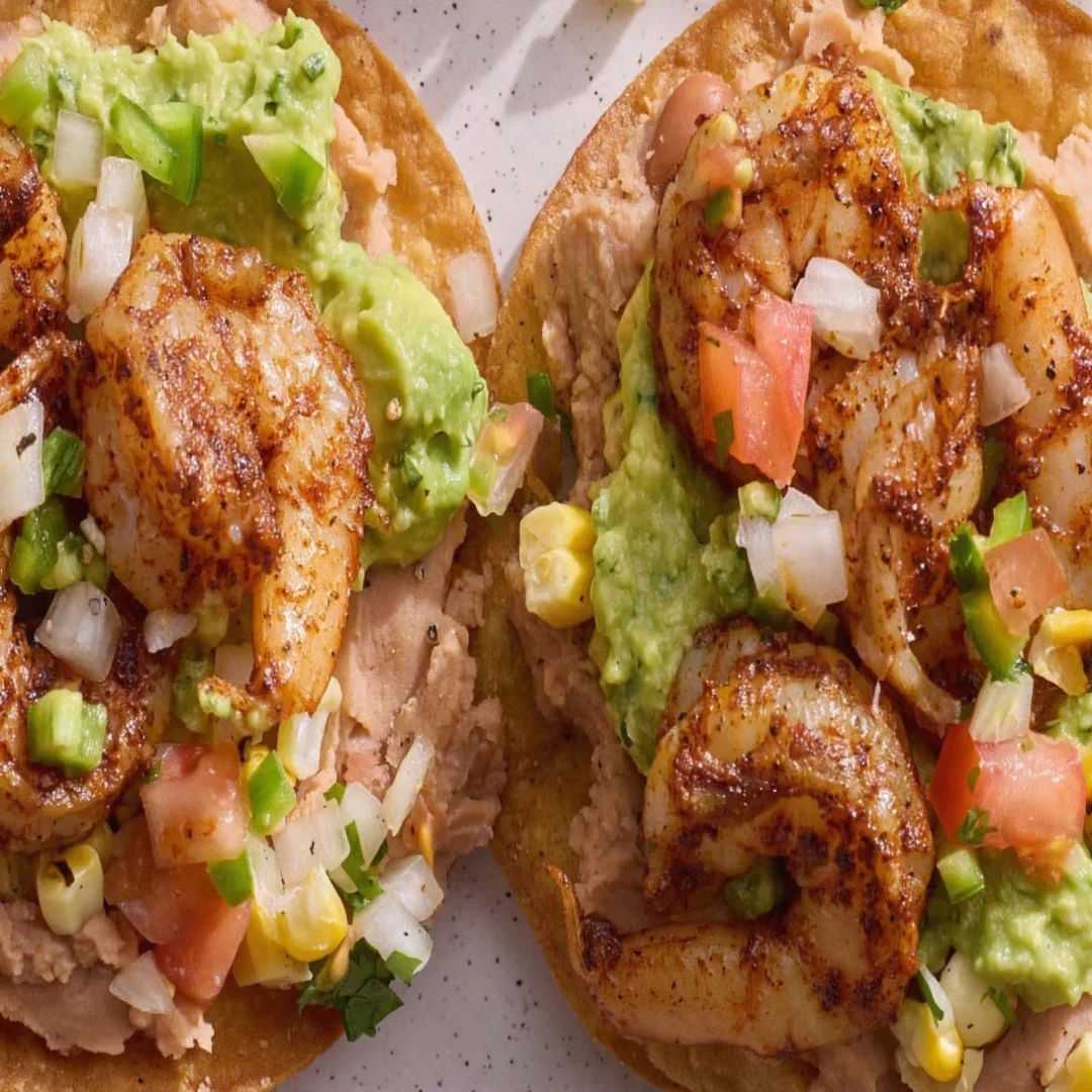 Avocado Shrimp Tostadas