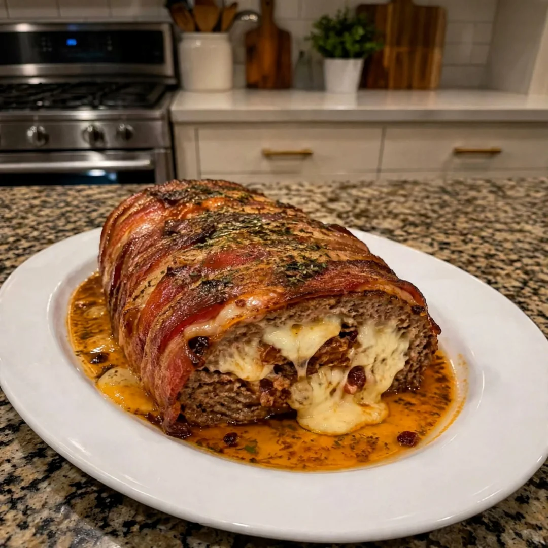 Bacon-Wrapped St￭ Meatloaf
