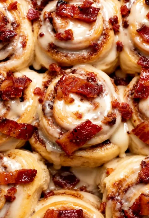 Bourbon Maple Bacon Cinnamon Rolls