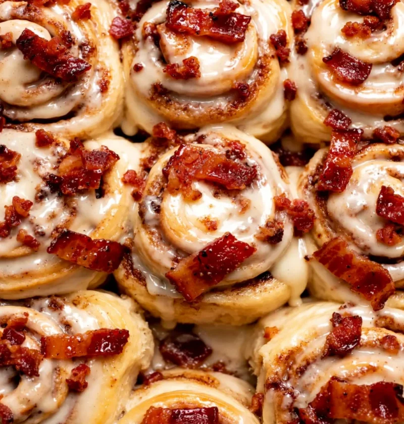 Bourbon Maple Bacon Cinnamon Rolls