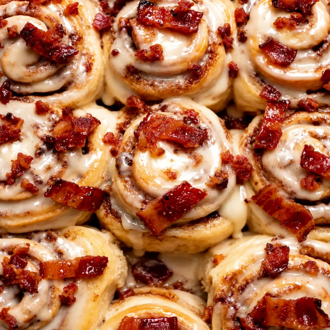 Bourbon Maple Bacon Cinnamon Rolls